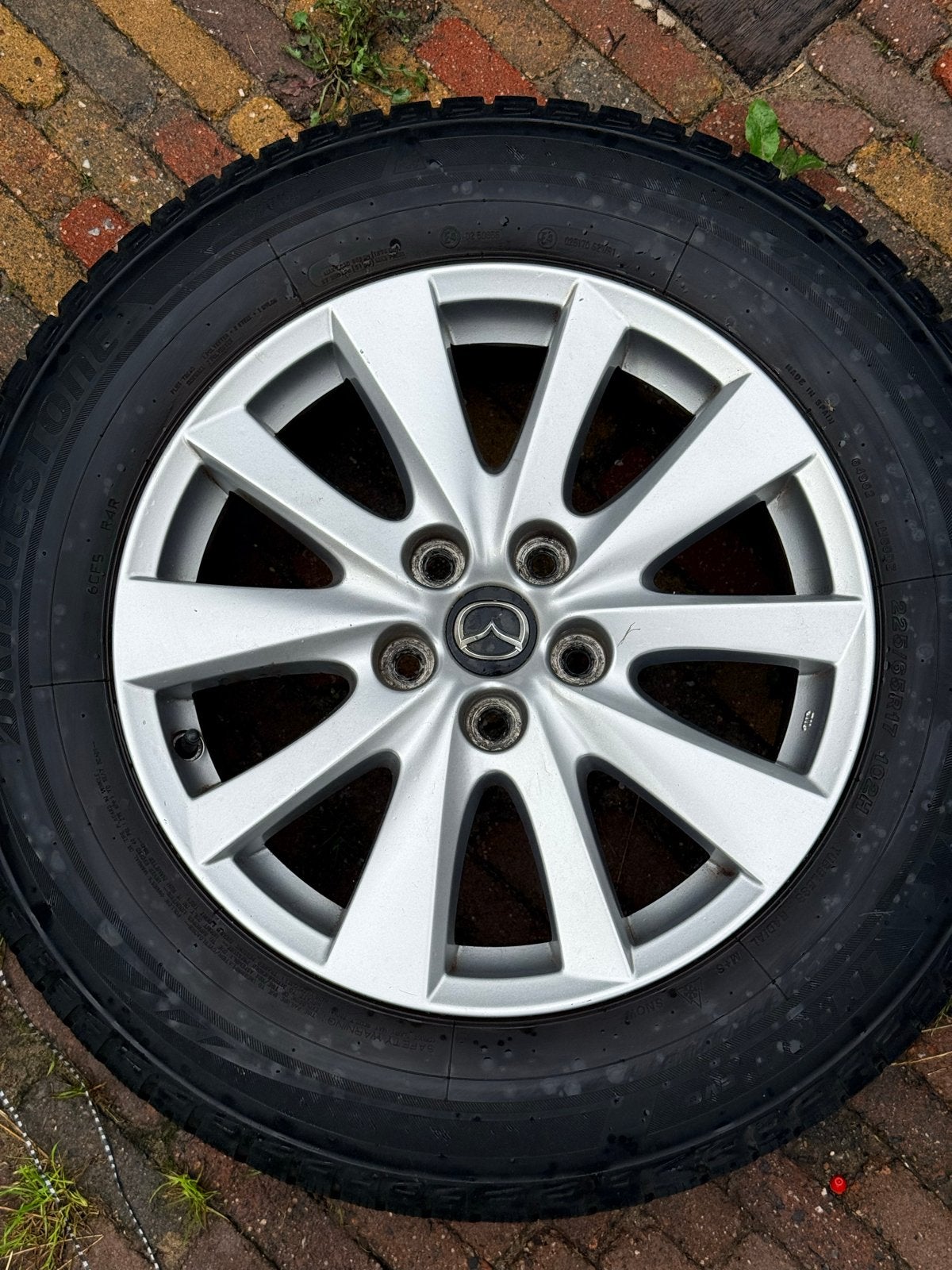Bridgestone winterbanden met velgen - Mazda cx-5, Ophalen, Gebruikt, 16 inch, Banden en Velgen