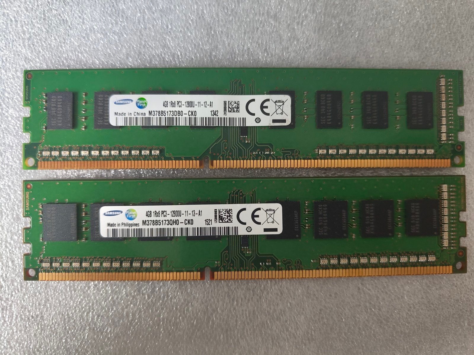Samsung RAM 2x4GB PC3-12800U DDR3, Gebruikt, 8 GB, DDR3, Ophalen of Verzenden