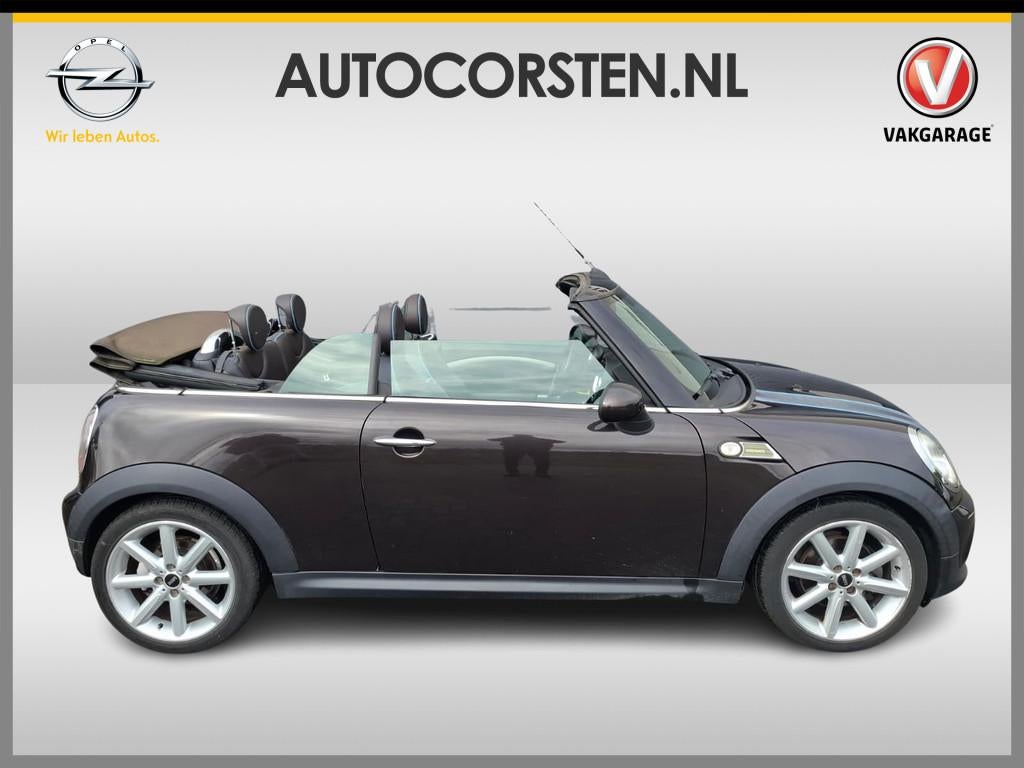 MINI Cabrio 1.6 Cooper Chili Leer Elek.dak Stoelverw. Ecc Pd, Gebruikt, Euro 6, 4 cilinders, 4 stoelen