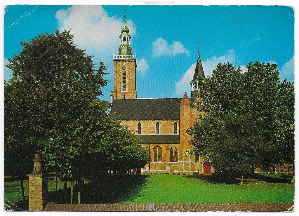 Aardenburg St Bavokerk Gelopen Ansichtkaart ( B4743 ), Ophalen of Verzenden, 1980 tot heden, Gelopen