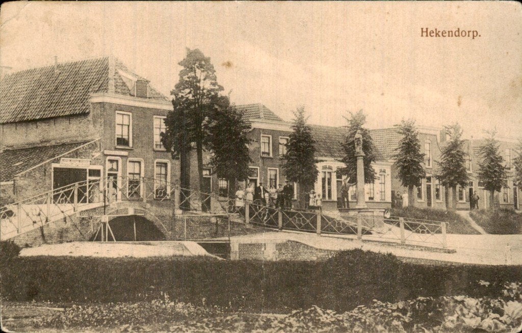 Hekendorp - Brug - Dorpsgezicht, Verzamelen, Ansichtkaarten | Nederland, Gelopen, Utrecht, Voor 1920, Ophalen of Verzenden