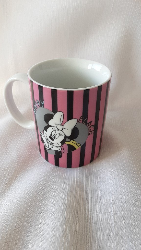 MICKEY Minnie happy place mok, disney, Verzamelen, Disney, Ophalen of Verzenden, Mickey Mouse, Zo goed als nieuw, Servies