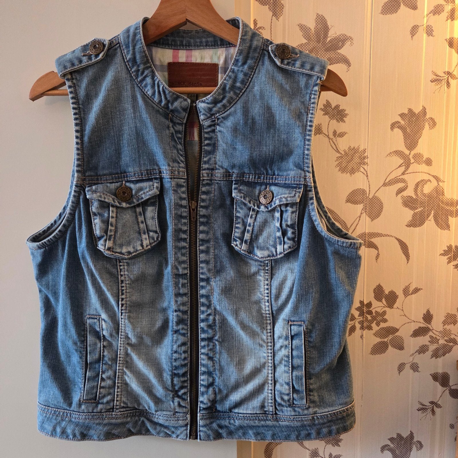 spijker giletje maat 40, Ophalen of Verzenden, Zo goed als nieuw, Maat 38/40 (M), Blauw
