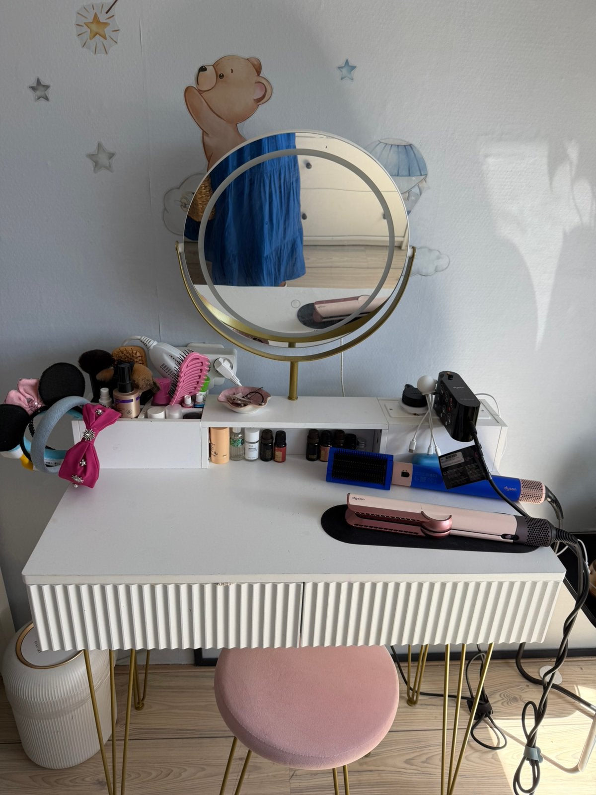 Dressing table on sale- Matt white Pale Gold, Ophalen of Verzenden, Zo goed als nieuw, 50 tot 100 cm, Minder dan 100 cm