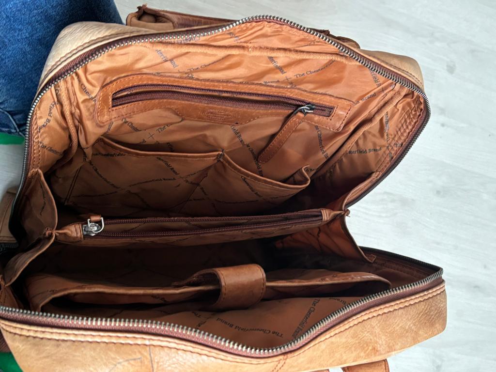 Leren Rugtas met Laptopvak - The Chesterfield Brand, Overige merken, Gebruikt, 25 tot 40 cm, Ophalen of Verzenden