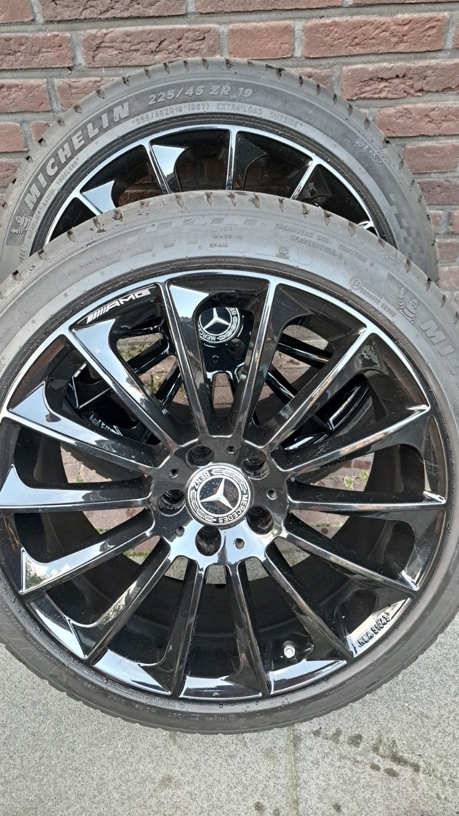 19 inch Mercedes Benz velgen ET35 met 5-6mm profiel, 19 inch, Gebruikt, Banden en Velgen, Ophalen of Verzenden