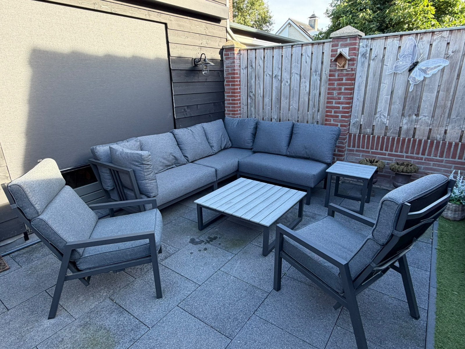 Lounge Set, Tuin en Terras, Tuinbanken, Ophalen, Zo goed als nieuw, Aluminium