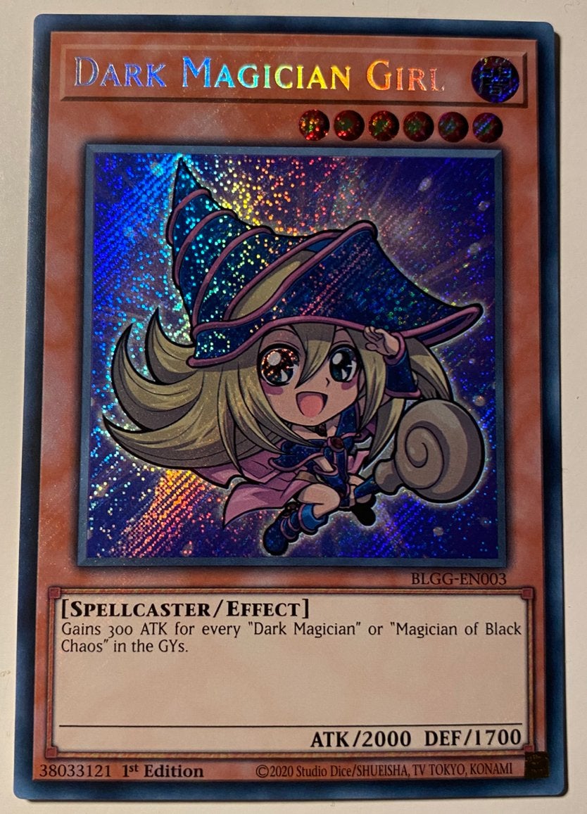 Yu-Gi-Oh! Alternate Dark Magician Girl BLGG 1st Mint !, Ophalen of Verzenden, Zo goed als nieuw, Losse kaart, Foil