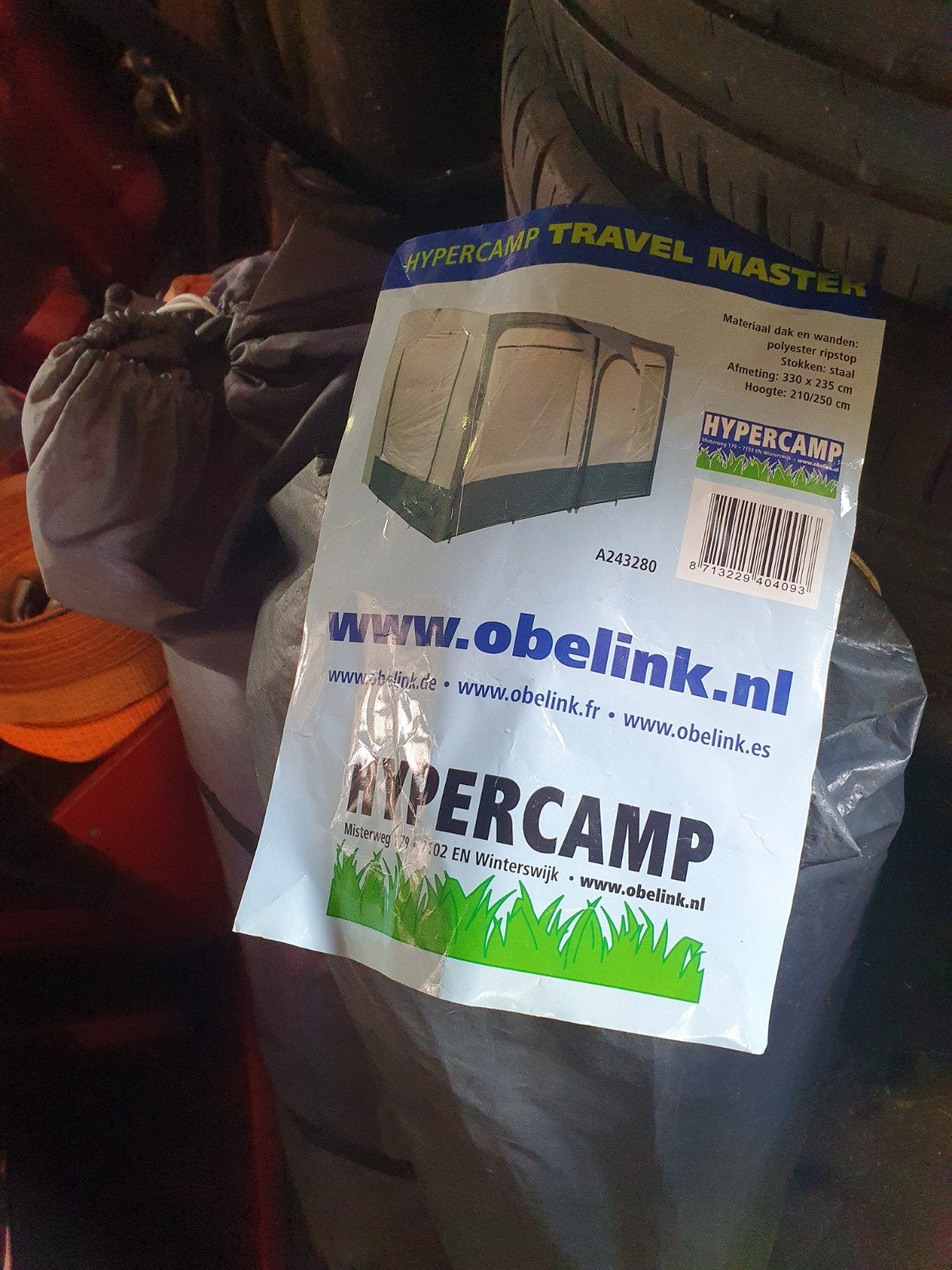 Hypercamp Travel Master voortent/luifel, Ophalen, Gebruikt, Tot en met 2