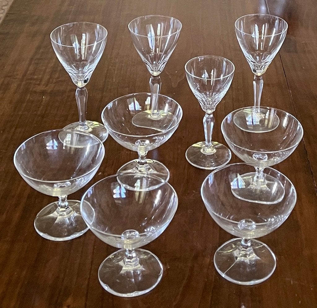 Vintage kristallen glazen, Ophalen of Verzenden