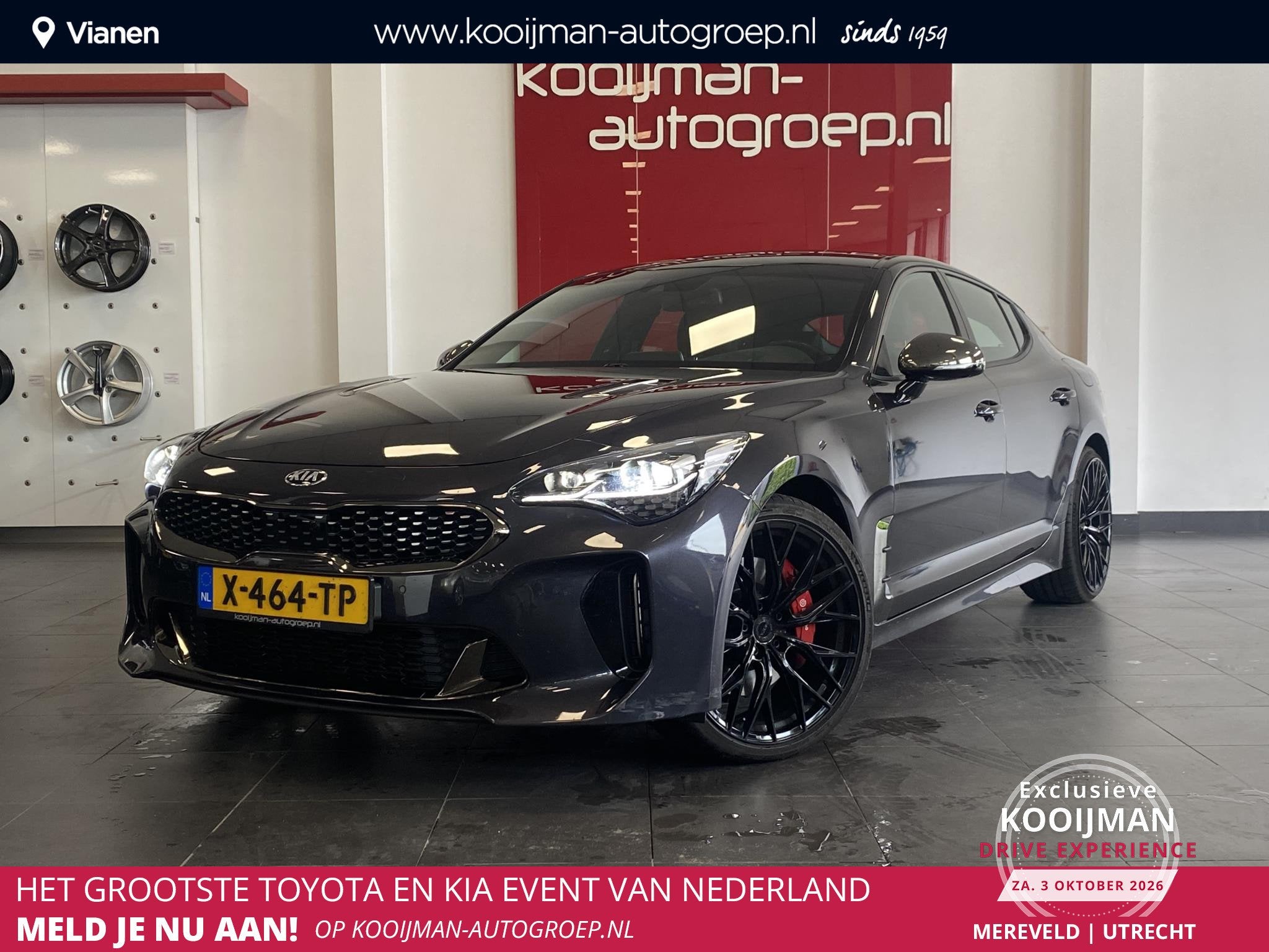 Kia Stinger 3.3 V6 T-GDI AWD GT Bomvol, 20", 370PK AWD, Spor, Gebruikt, Euro 6, 3342 cc, 1000 kg