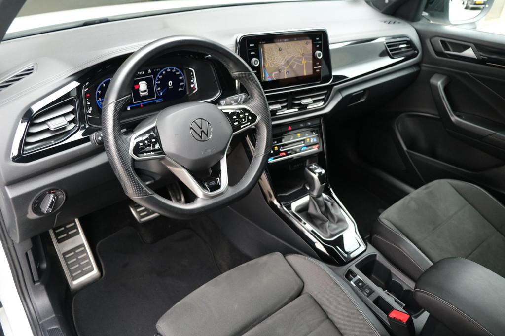 Volkswagen T-Roc 1.5 TSI R-Line DSG NW Model Black Style Nav, Auto's, 4 cilinders, 150 pk, Alcantara, Wit