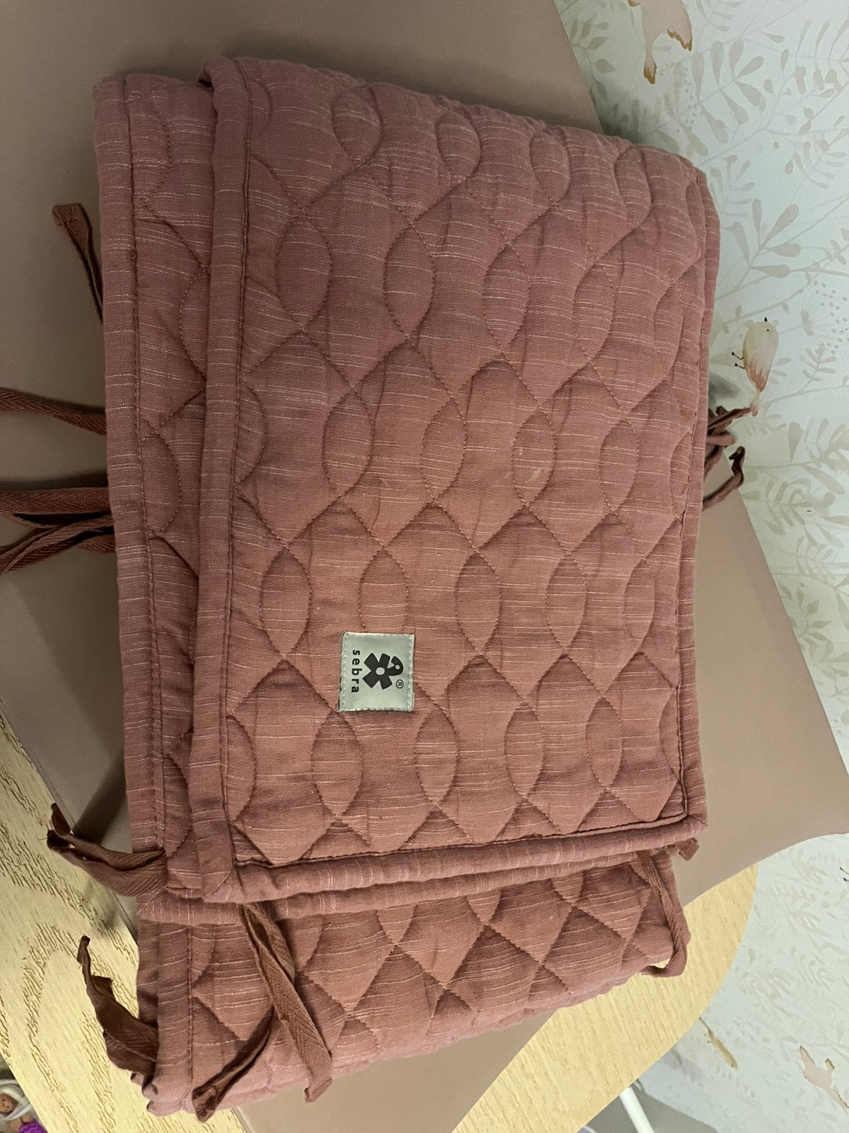 Sebra baby bumper & klamboe oud rose, Ophalen, Gebruikt, 180 cm of meer, 70 tot 85 cm