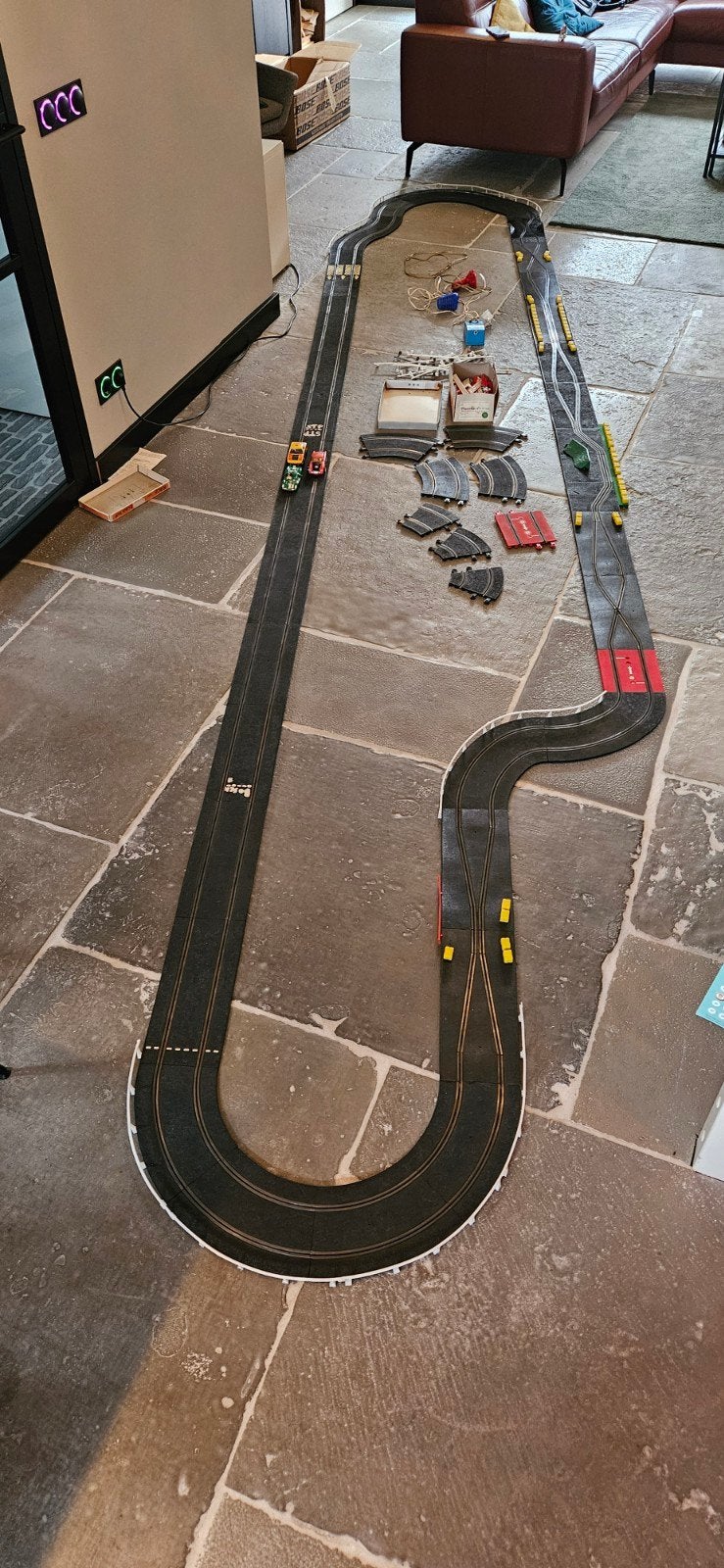 Scalextric Racebaan met Auto's en Extra Onderdelen, Elektrisch, Ophalen, Overige merken, Racebaan