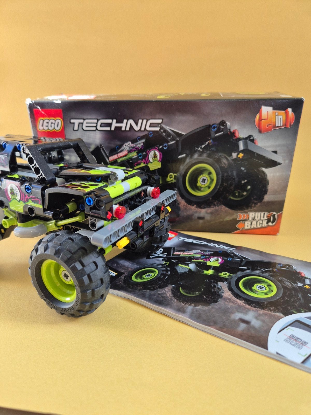 lego technic - grave digger 42118, Kinderen en Baby's, Ophalen, Lego, Zo goed als nieuw, Complete set