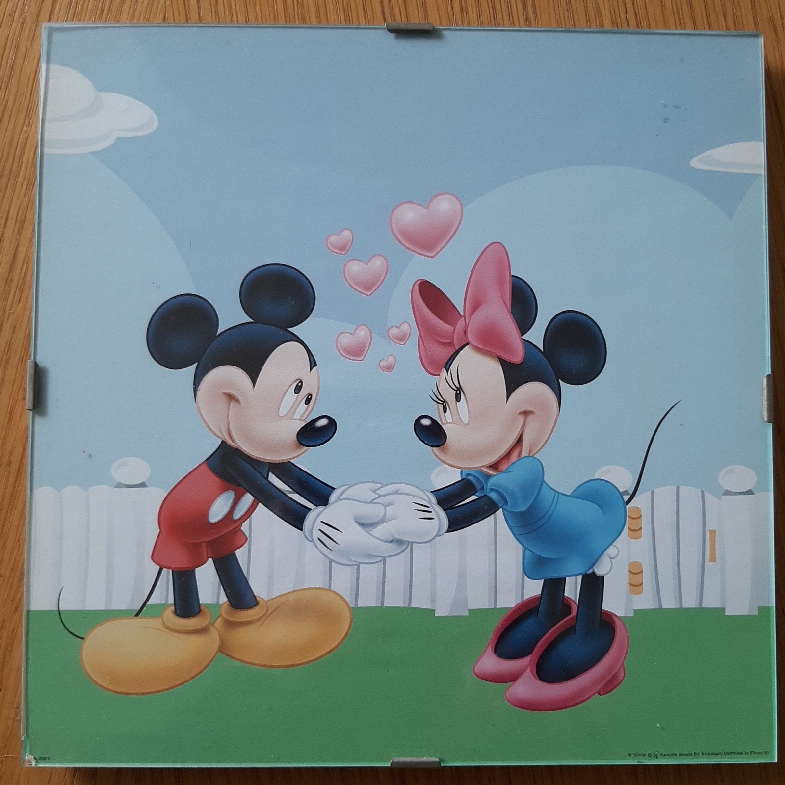 2 Disney Mickey en Minnie Mouse postertjes, Ophalen of Verzenden, Mickey Mouse, Zo goed als nieuw, Beeldje of Figuurtje