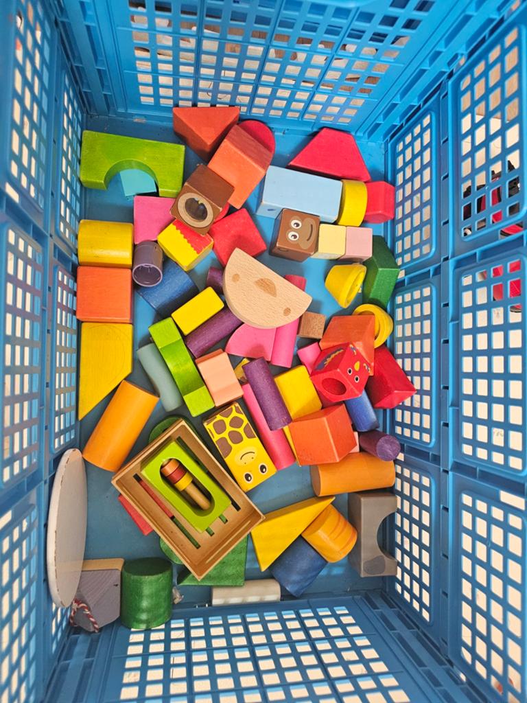 Houten blokken, Ophalen