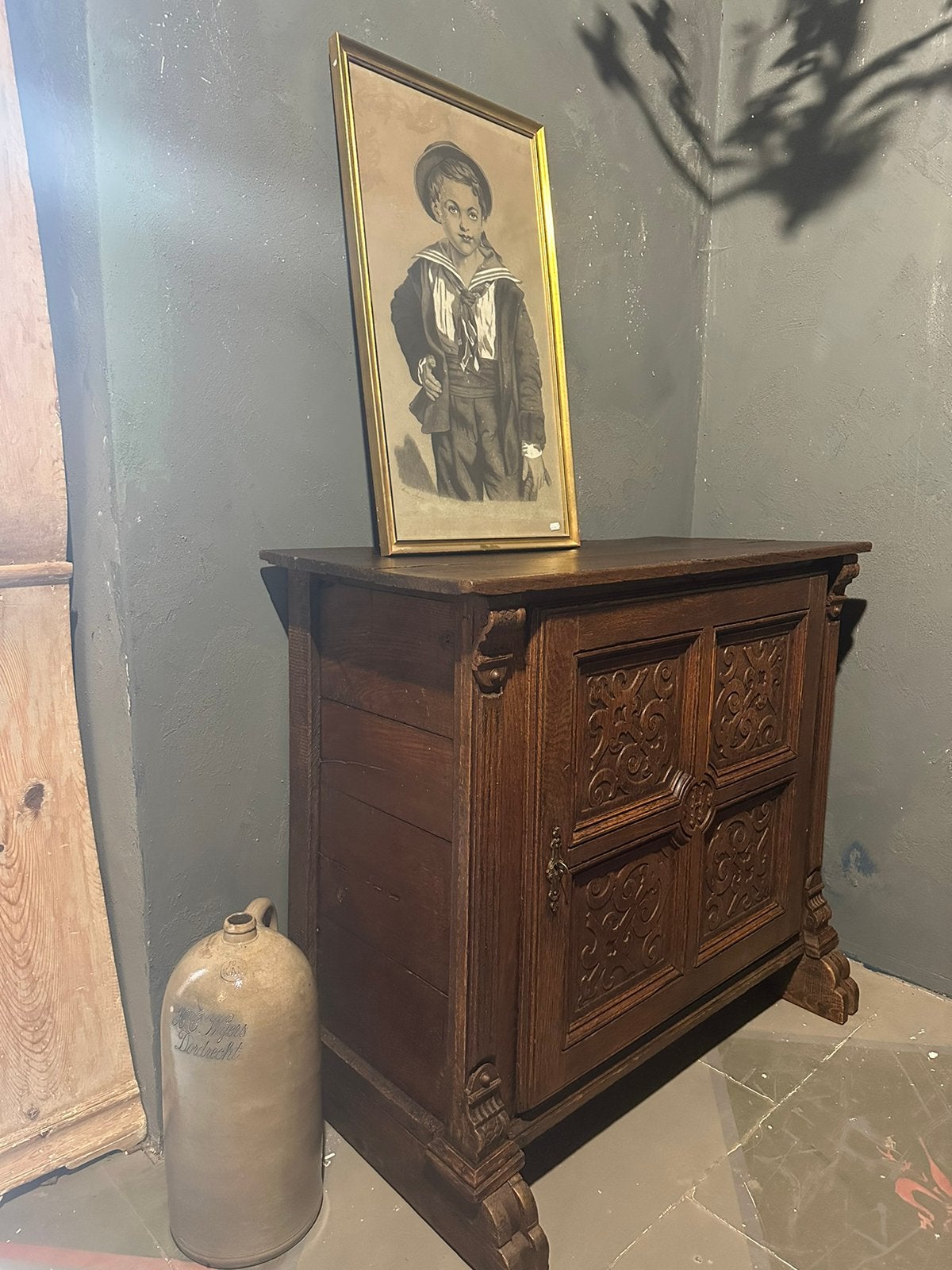 "HENDRICKX "  Eiken 1 Deurs Kast., Antiek en Kunst, Ophalen of Verzenden