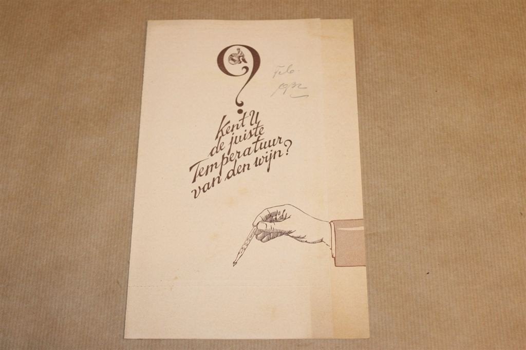 Zeldzame brochure - Wijnhandel Ferwerda & Tieman 1932 !!, Ophalen of Verzenden, Zo goed als nieuw