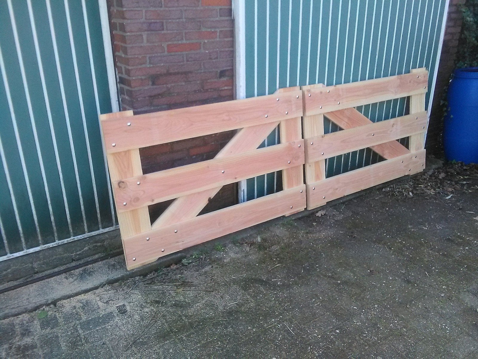 Douglas landhek / poort 3 meter breed, Tuin en Terras, Ophalen, Met poort, Nieuw, Tuinhek