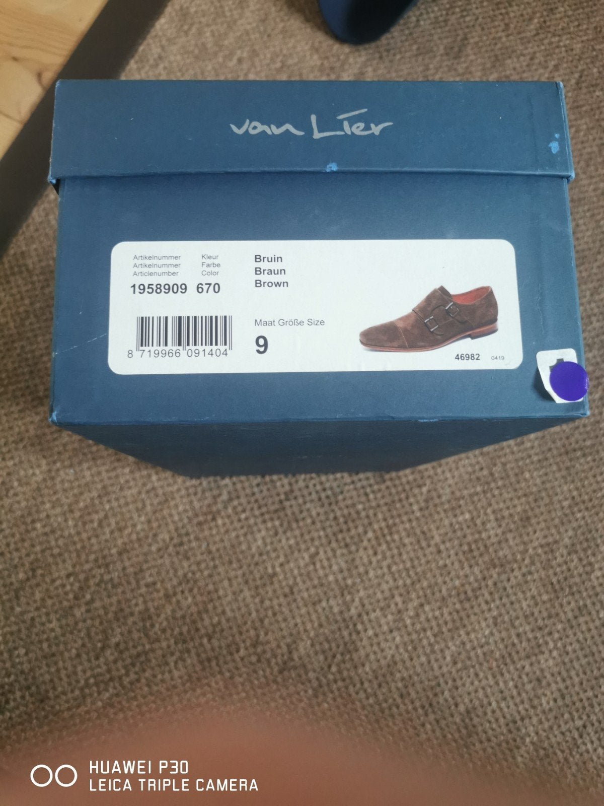 Van Lier Gespschoenen Bruin Suède - Maat 9 (43), Bruin, Van Lier, Nieuw, Ophalen of Verzenden