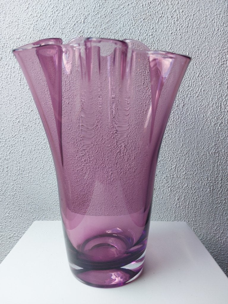 zakdoek vaas murano vaaa, Ophalen of Verzenden, Zo goed als nieuw, Overige kleuren, Glas