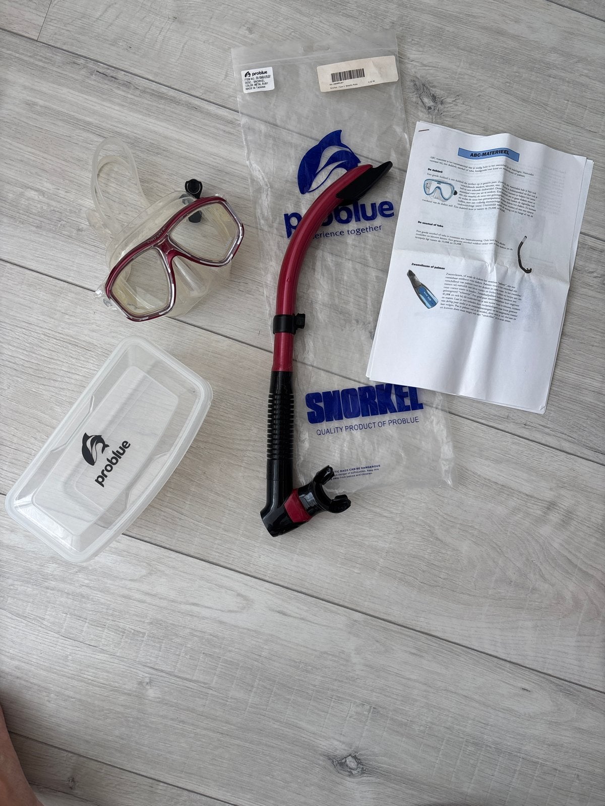 Problue Snorkelset: Snorkel en Duikbril Ornata, Ophalen of Verzenden, Zo goed als nieuw, Snorkelset