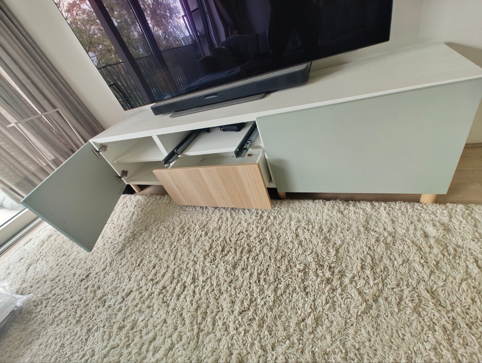 IKEA besta TV meubel, Ophalen, 150 tot 200 cm, Zo goed als nieuw, Minder dan 100 cm