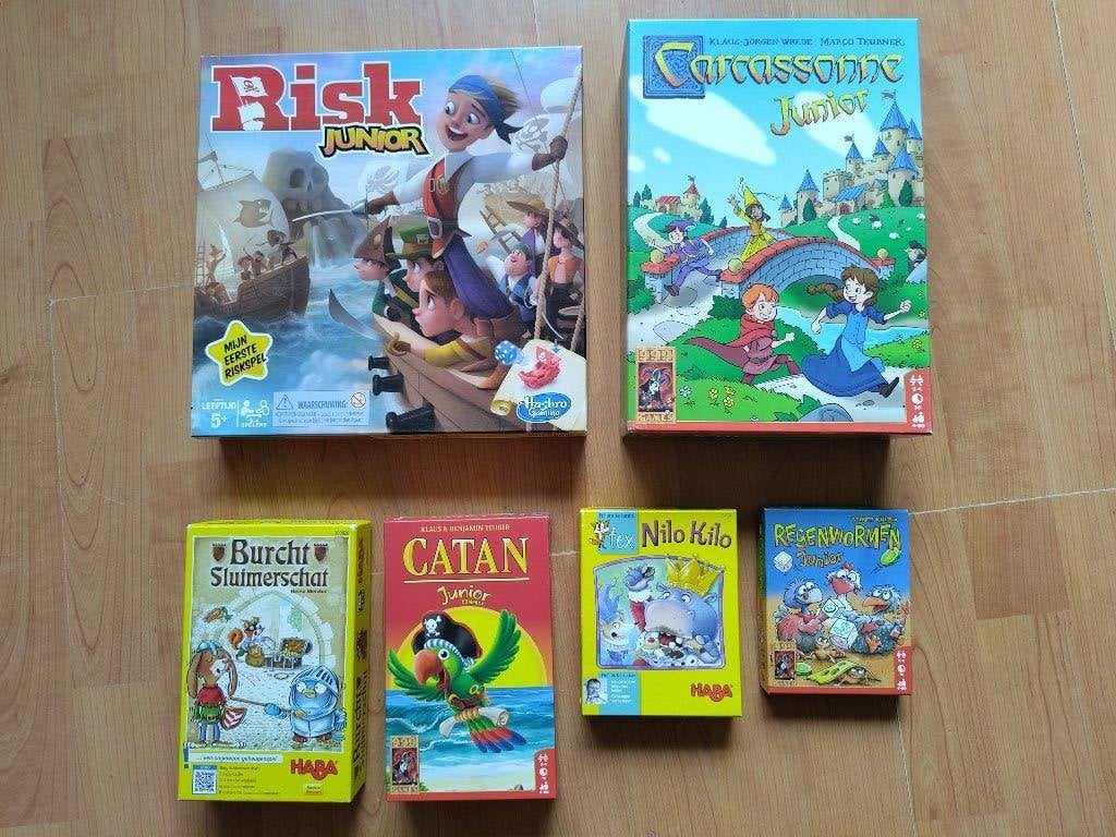 Gezelschapspellen junior, Hobby en Vrije tijd, Gezelschapsspellen | Bordspellen, Een of twee spelers, Ophalen of Verzenden, Zo goed als nieuw