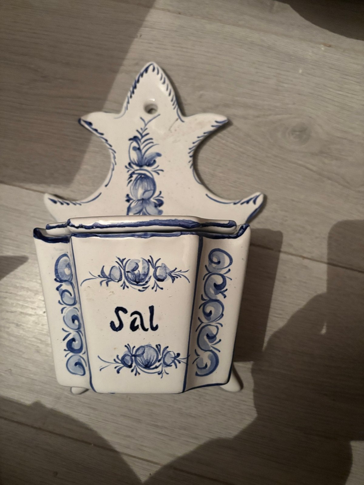 Delfts blauw zoutvaatje wandmodel, Ophalen of Verzenden