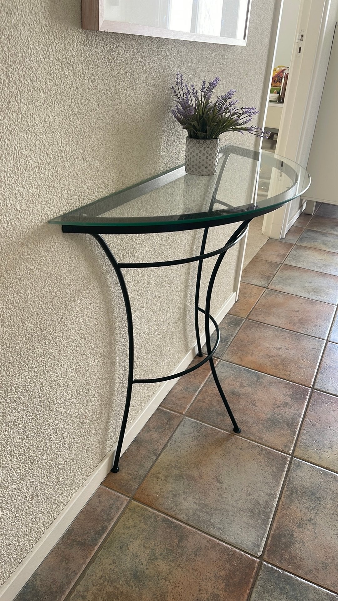Leuke haltafel halfrond, Ophalen, Gebruikt, 50 tot 100 cm, Glas
