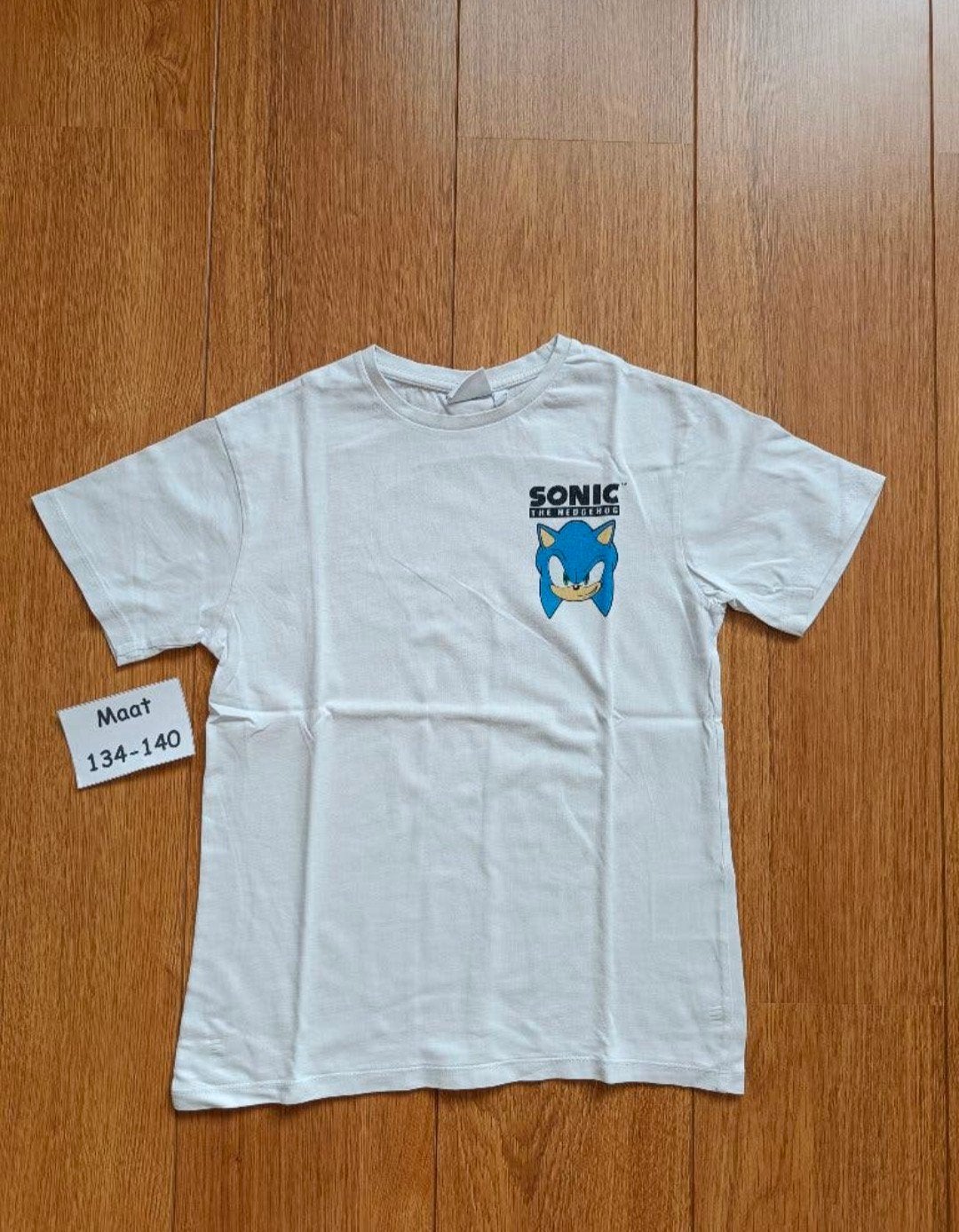 Sonic t-shirt C&A maat 135 wit, Gebruikt, C&A, Ophalen of Verzenden, Shirt of Longsleeve