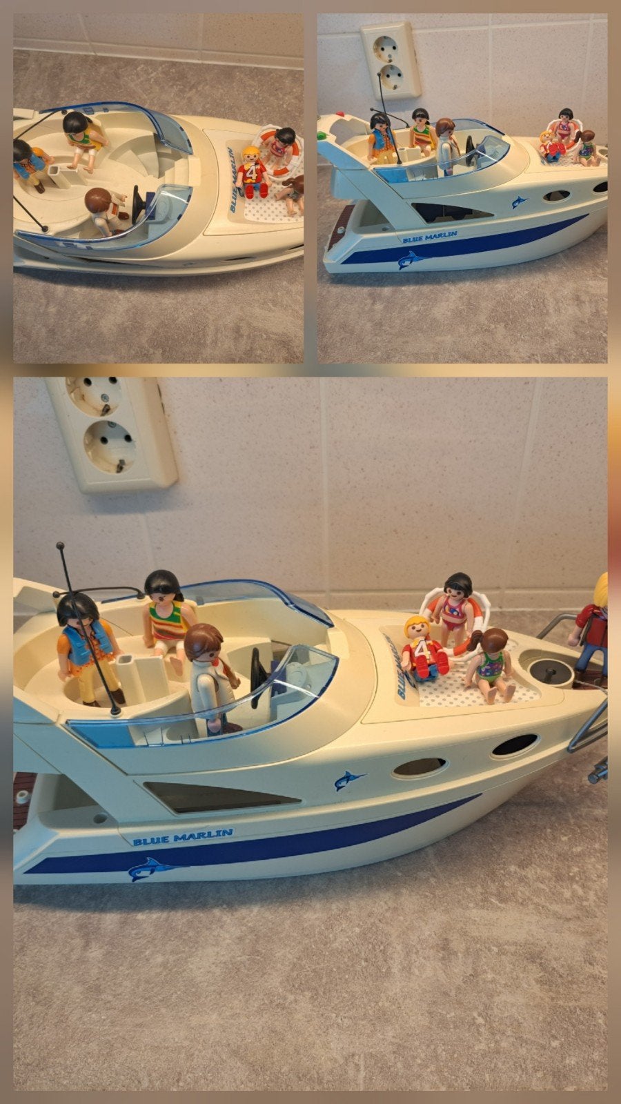 Playmobil Jacht "Blue Marlin" met figuren, Complete set, Ophalen of Verzenden, Zo goed als nieuw, Boot/Schip