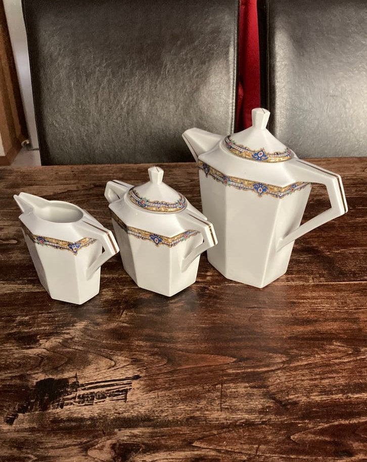 Limoges | CS & LC | 1930 -1940 | zeshoekige Art Deco vorm, Ophalen of Verzenden