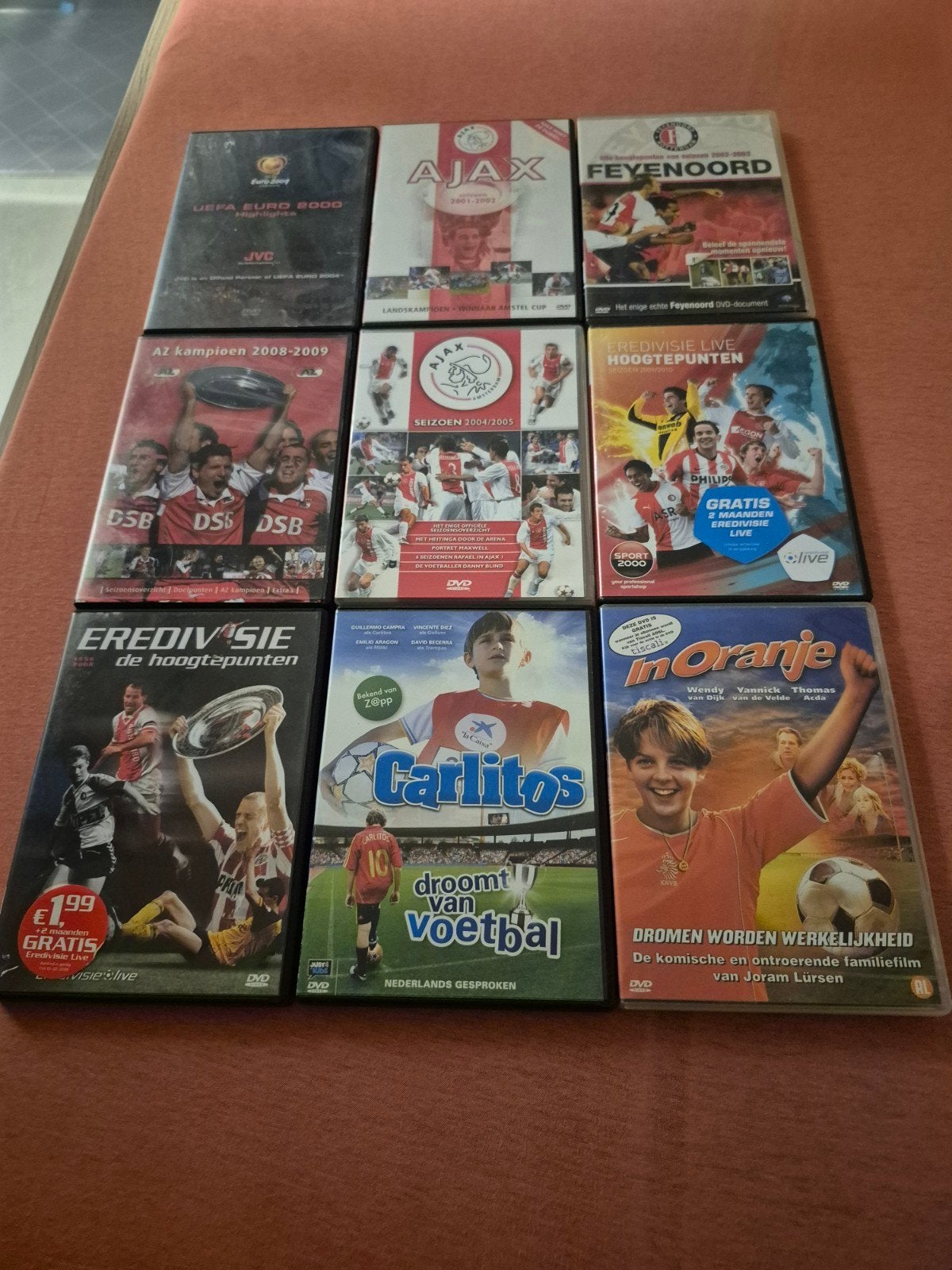Voetbal DVD collectie: Ajax, Feyenoord, Eredivisie, Carlitos, Gebruikt, Nederlands, Voetbal, Alle leeftijden