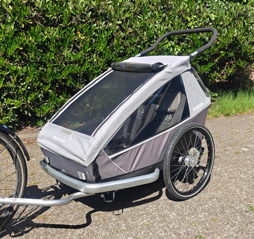 Fietskar Croozer Kid Keeke 2 - 2 kinderen, Fietsen en Brommers, Fietsaccessoires | Aanhangers en Karren, Ophalen, Gebruikt, Opvouwbaar
