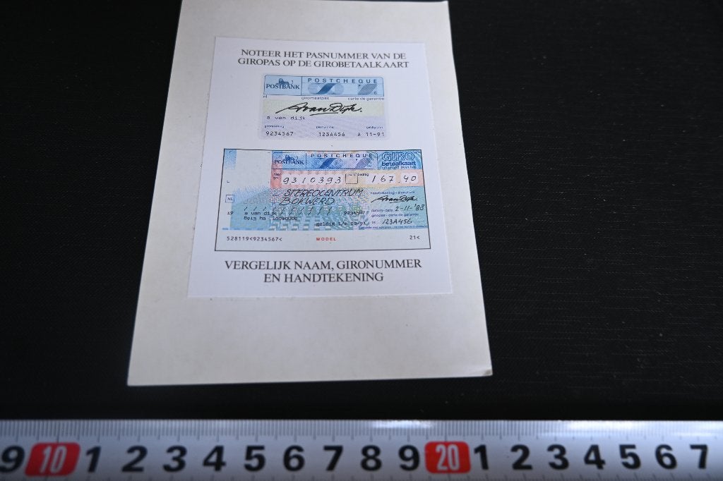 sticker Postbank Giropas Girobetaalkaart, Ophalen, Zo goed als nieuw