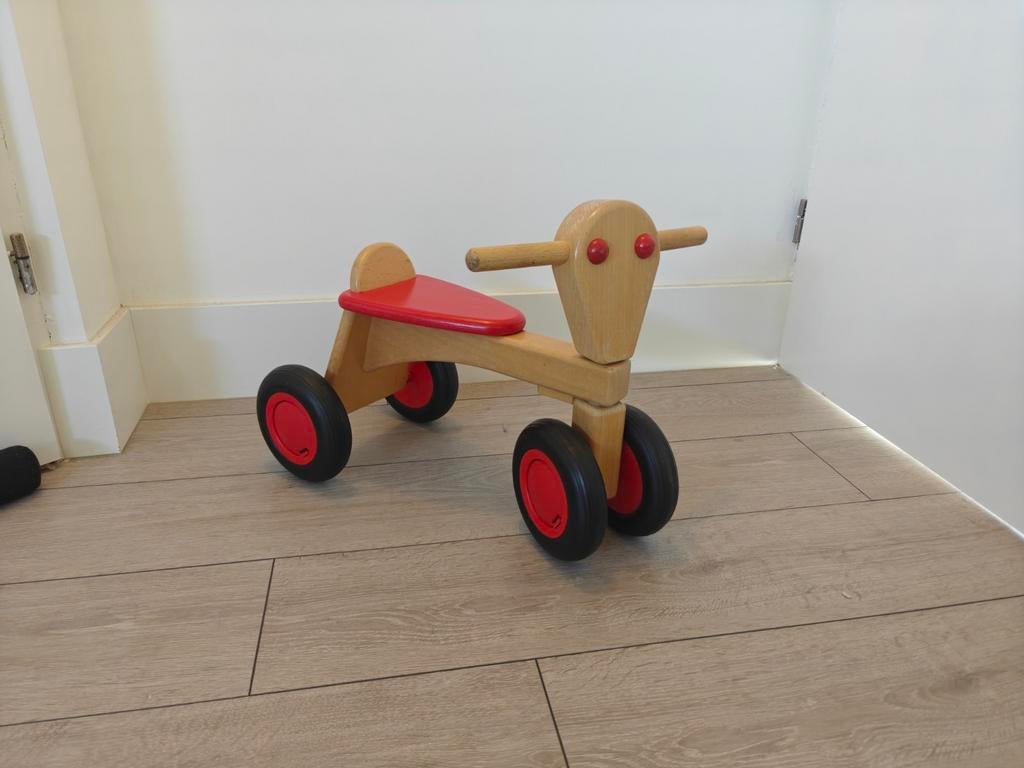 Houten loopfietsje Van Dijk Toys, Kinderen en Baby's, Speelgoed | Buiten | Voertuigen en Loopfietsen, Ophalen, Gebruikt, Loopfiets