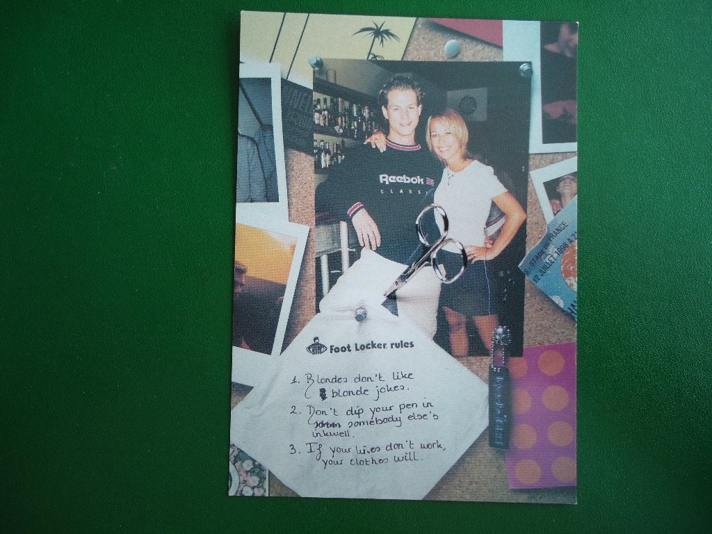 (126) Boomerangkaart: Foot Locker rules, Verzenden, 1980 tot heden, Ongelopen, Overige thema's