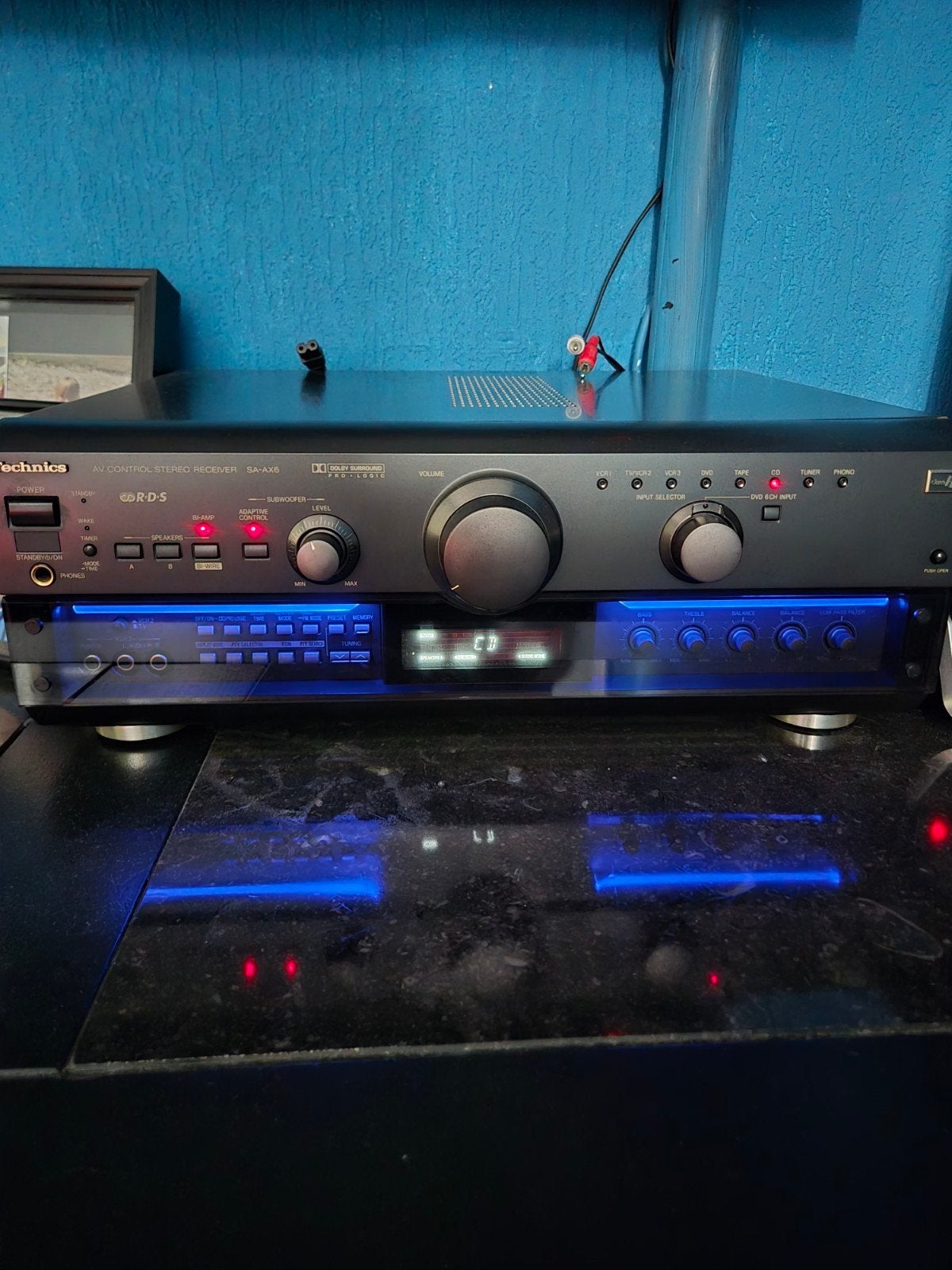 Technics SA-AX6 AV Control Stereo Receiver, Gebruikt, 120 watt of meer, Stereo, Ophalen