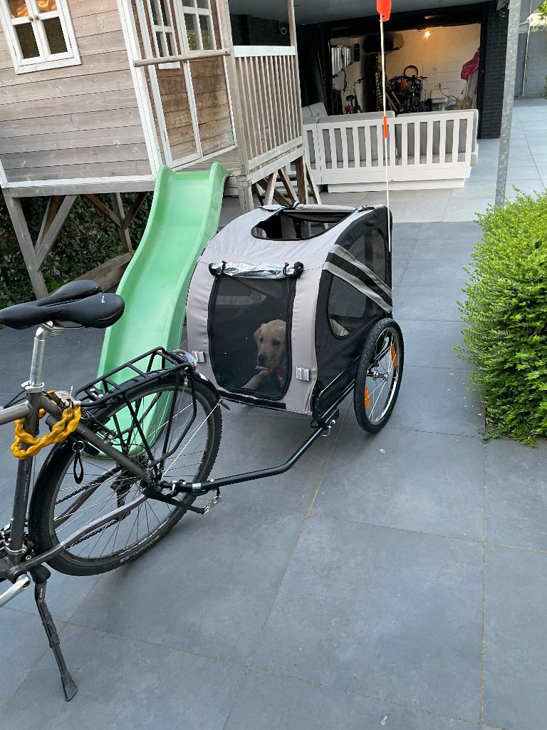 Hondenfietskar Flamingo, Fietsen en Brommers, Fietsaccessoires | Aanhangers en Karren, Ophalen, 20 tot 40 kg, Hondenkar, Flamingo