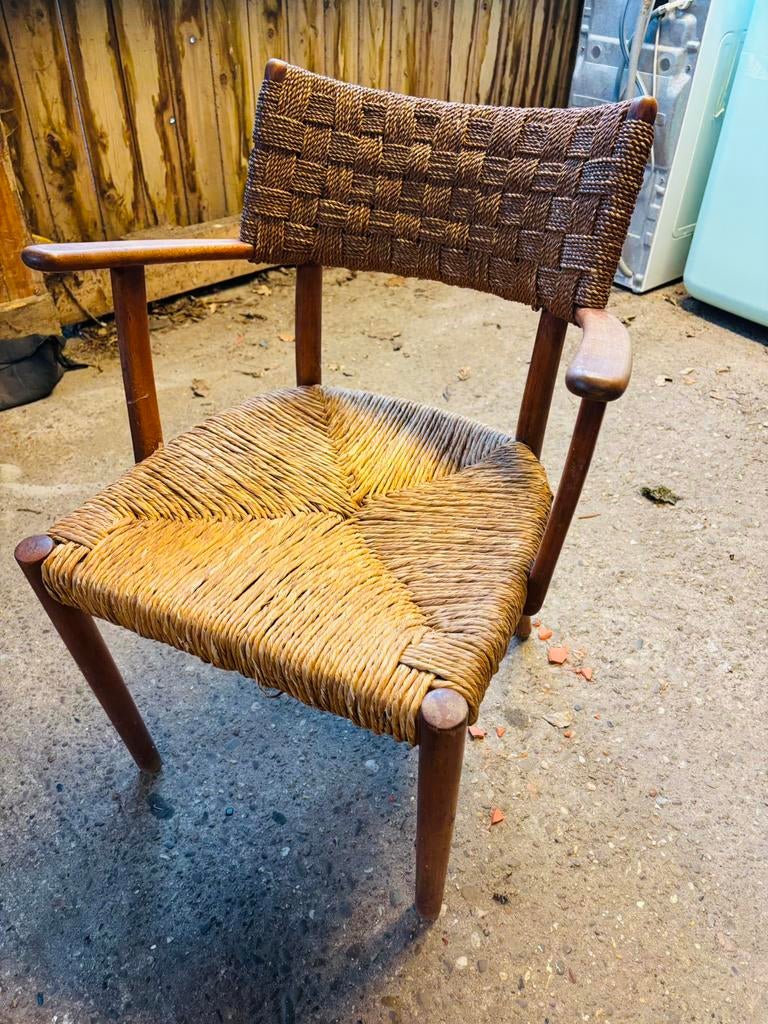 Scandinavies design stoel Soren Hansen, Ophalen of Verzenden, Zo goed als nieuw, Bruin, Eén