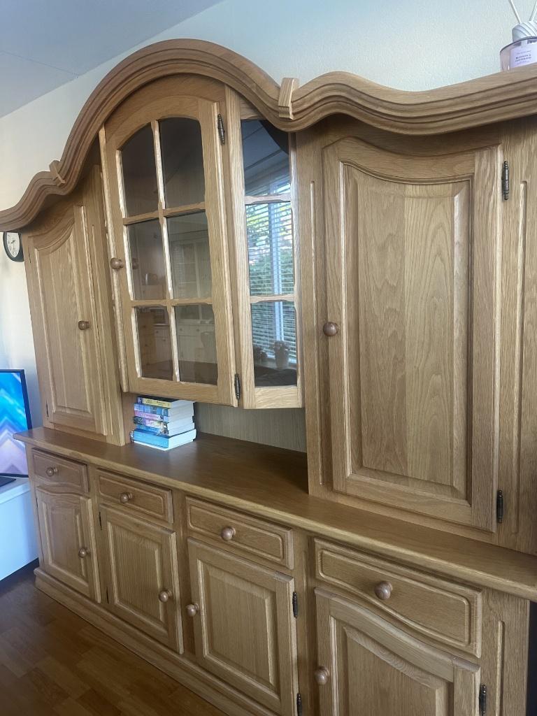 bufet/wand kast, Ophalen, Gebruikt, 200 cm of meer, Eikenhout