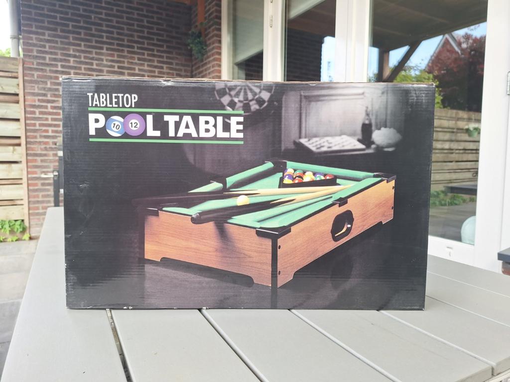 Compacte Tafel Pooltafel - Compleet met Accessoires, Sport en Fitness, Biljarten en Poolen, Ophalen, Zo goed als nieuw, Pooltafel