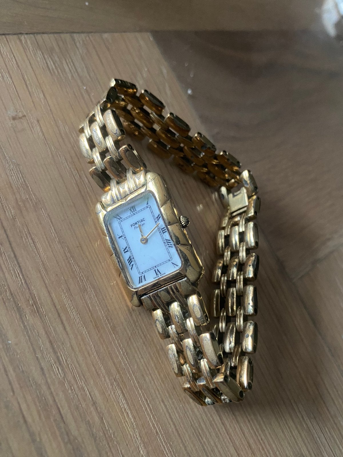 Pontiac prestige dames horloge goud swiss made, Ophalen of Verzenden, Zo goed als nieuw