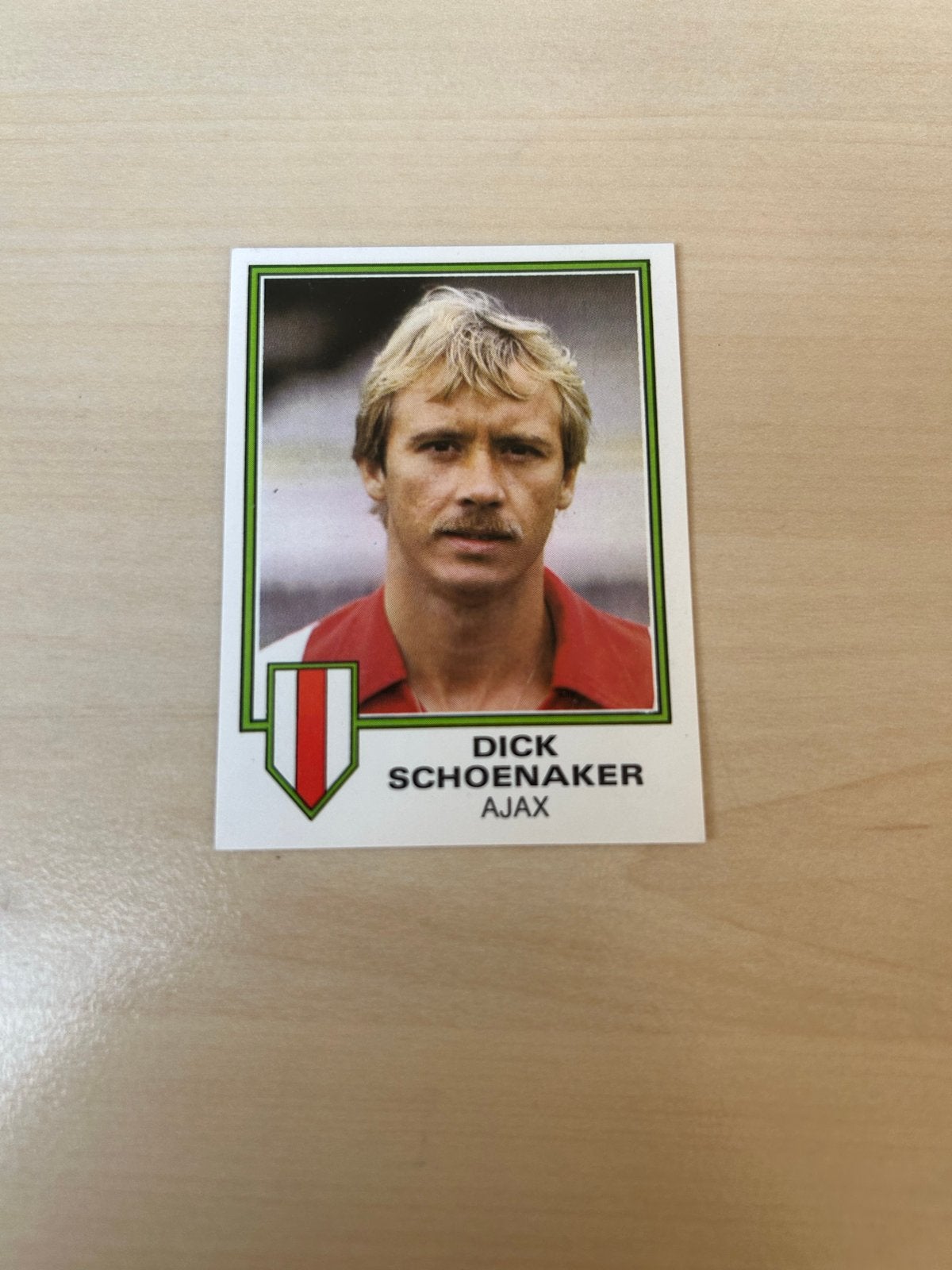 Panini Voetbal 81 Sticker Dick Schoenaker Ajax, Ophalen of Verzenden, Zo goed als nieuw, Sticker