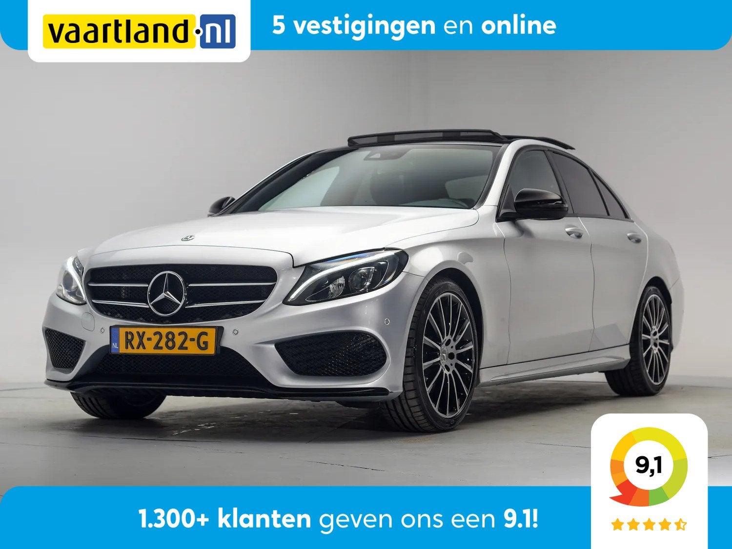 Mercedes-Benz C-Klasse 180 AMG Sports Edition Night Aut. [ P, Automaat, 1325 kg, Parkeerassistent, Bedrijf
