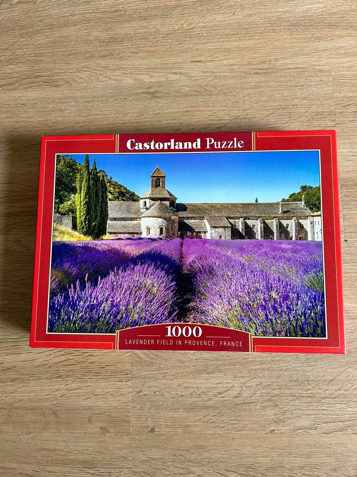 Legpuzzel Lavendelveld in de Provence, 1000 stukjes, Ophalen of Verzenden, 500 t/m 1500 stukjes, Zo goed als nieuw, Legpuzzel