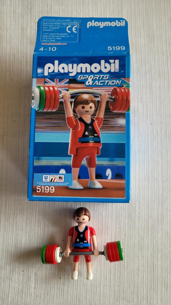 Playmobil Gewichtheffer 5199 - Sports & Action, Ophalen of Verzenden, Zo goed als nieuw, Complete set