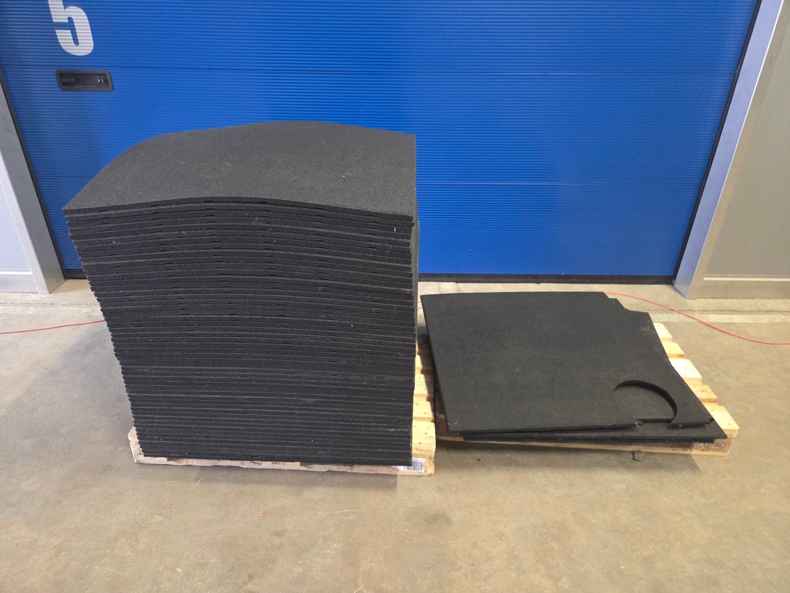 Bos Rubber tegels fitness vloer 100x100cm 2cm 55m2, Ophalen, Fitnessmat